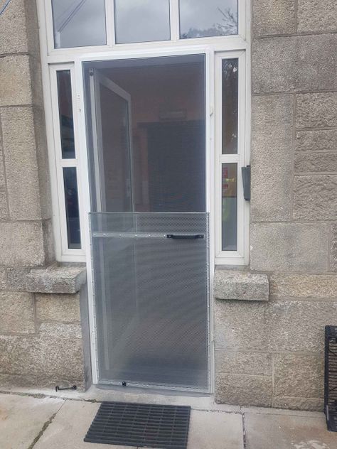 fly screen installed in a doorway
